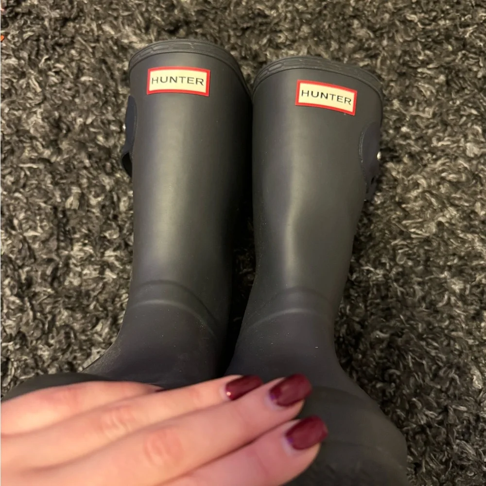 Hunter Black/ Blue Boots